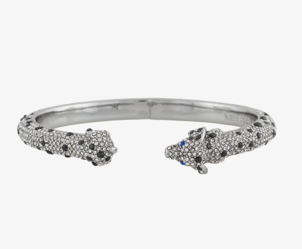 Kate Spade New York  Cubic Zirconia Pave 'Hot Dog' Hinged Cuff Bracelet NWT